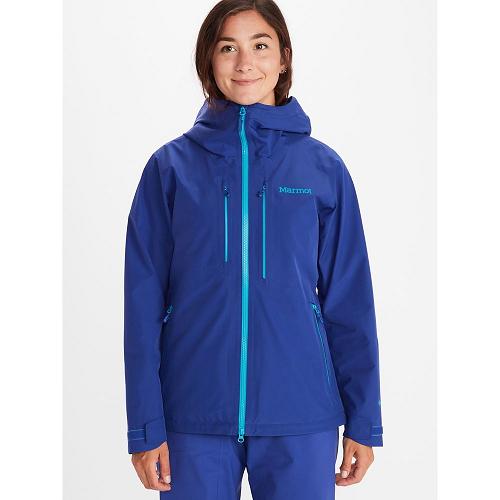 Marmot Cropp River Jackets - Womens Rain Jacket Grey Blue CA4068973 Canada